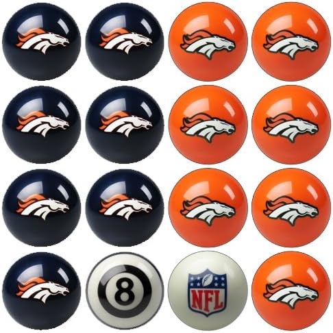 Denver Broncos Nfl 8-Ball Billiard Set