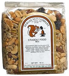 Bergin Nut Company Student Food Mix, 16-Ounce Bags (Pack of 4)