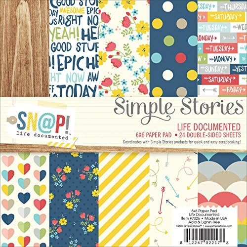 Simple Stories Paper Pad 6"X6" 24/Pkg-Sn@P! Life Documented by Life Documented