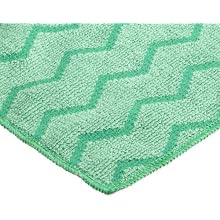 Rubbermaid Commercial Reusable Cleaning Cloths, Microfiber, 16" x 16", Green (Q620)
