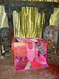 Gift Idea-sari Moti Indian Pink Red Tapestry Throw Wall Hanging 60 X 40 Inches Free Shipping