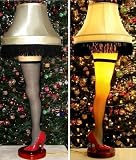 Full Size Leg Lamp Shimmering Cream Shade Red Shoe FREE SHIPPING