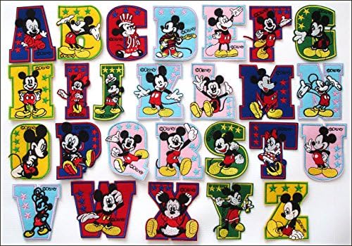 Qiagraphix 26 Pcs Alphabet Letters Height 3" Embroidered Iron on patches