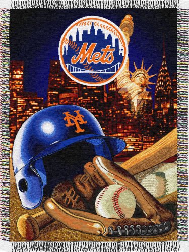 MLB New York Mets 48-Inch-by-60-Inch Acrylic Tapestry Throw