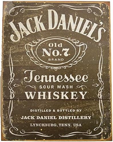 Jack Daniels Metal Sign-distressed look 12.5" x 16"