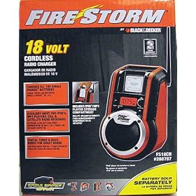 Black and Decker FireStorm 18 Volt 18V Cordless Radio Charger FS18CH by Black & Decker