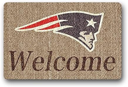 XiaoS Door Mats Custom Design Welcome New England Patriots Home Funny Doormat 23.6 (L) x 15.7 (W) inches