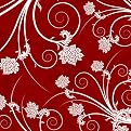 Red and White Floral Gallery Wrapped Canvas - 20x24"