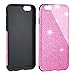 MEKO Shiny Sparkle Glitter Bling Case - Built-in Glitter Premium Soft Gel Flexible Firm Rubber Shock Absorbing Bumper Case [Scratch Resistant] for iPhone 6/6S- (Pink)