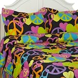 Pink Cookie Peace and Love Comforter Set, Full