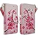 Samsung Galaxy Stardust S766c Case, Samsung Galaxy Ace Style S765c Case, Magnetic Leather Folio Flip Wallet Pouch Case Cover with Fold Up Kickstand and Detachable Wrist Strap (Lotus Flower)