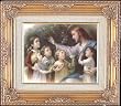 Jesus with Children by Simeone Framed Art, 13.5" x 15.5" - MADE IN ITALY