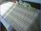 Vintage Handmade Bobbin Lace /Tatted Lace Off White Table Runner