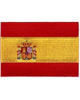 Spain Flag Embroidered Patch Spanish Iron-On National Emblem