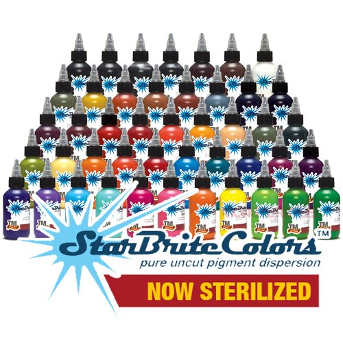 Starbrite 46 Essential Colors Sterile Tattoo Ink 1 oz