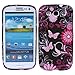 S3 Case, Wisdompro® 3 Pack Bundle of Color and Graphic Soft TPU Gel Protective Case Covers for Samsung Galaxy S III / S3 (Flower Butterfly Pattern)