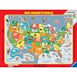 USA States & Capitals See-Inside Frame Puzzle