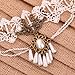 Yazilind Jewelry Pretty Design White Lace Chain Bead Retro Metal Adjustable Collar Necklace for Women