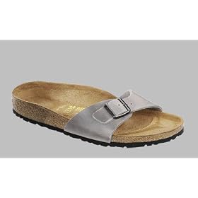 Birkenstock Sandal ''Madrid'' Leather in antique grey size 39 EU with a narrow insole