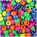 BeadTin Neon Bright Multi 9mm Barrel Pony Beads (500pcs)