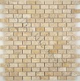 Light Travertine Uniform Brick Cream/Beige Brick Polished Stone - 15576