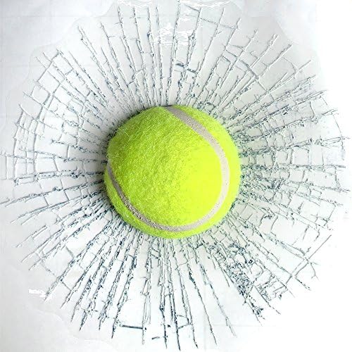 2016 Creative Funny 3D Deco Sport Balls Car Window Crack Decal Sticker (Tennis Ball)
