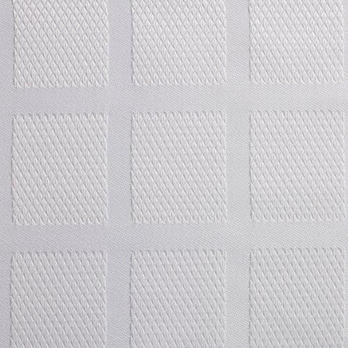 Hookless Square Tile Jacquard Shower Curtain With Snap-in Fabric Liner, White