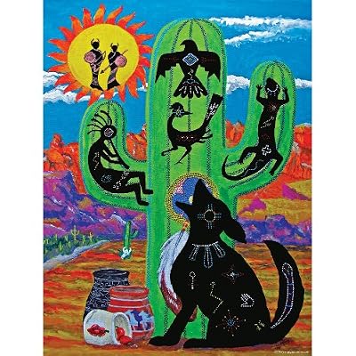 Cactus Wolf 500pc Jigsaw Puzzle by Mary Masters