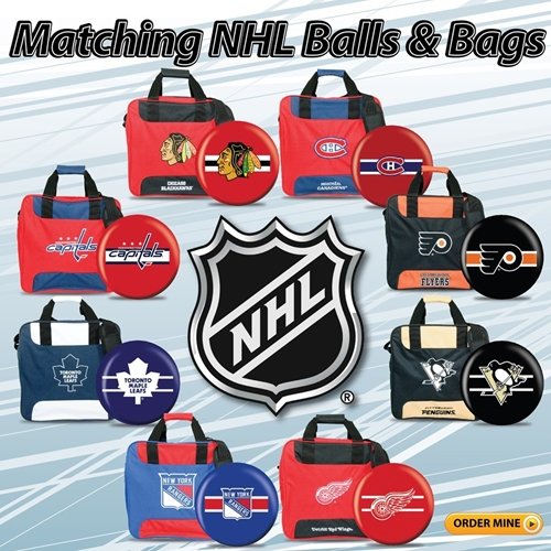 NHL Bowling Ball and Bag Package- 8 Teams (8lbs)