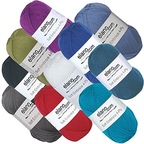 elann Soft Embrace 4-Ply Yarn | 10 Ball Bag | Jubilation Assortment-31