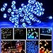 Lycheers®colour Solar Christmas String 17m 100 LED Solar Fairy String Lights for Outdoor, Gardens, Homes, Christmas Party, Waterproof (17M 100led, Blue)