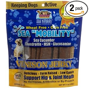 Ark Naturals Sea Mobility Venison Jerky for Dogs, 9-Ounce Pouches (Pack of 2) by Ark Naturals