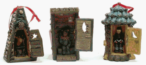Outhouse Ornaments Set of Three