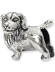 Reflection Beads Silver Golden Retriever Dog Bead