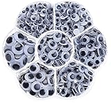 Decora 700 Pieces Mixed Wiggle Googly Eyes with Self-adhesive DIY Scrapbooking Crafts Toy Accessories