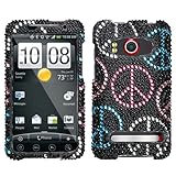 Black Pink Silver Blue Colorful Peace Full Diamond Bling Snap on Design Har ....