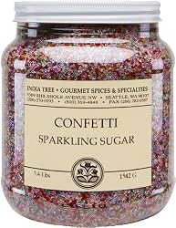 India Tree Confetti Sparkling Sugar, 3.4-Pound Jars (Pack of 2)