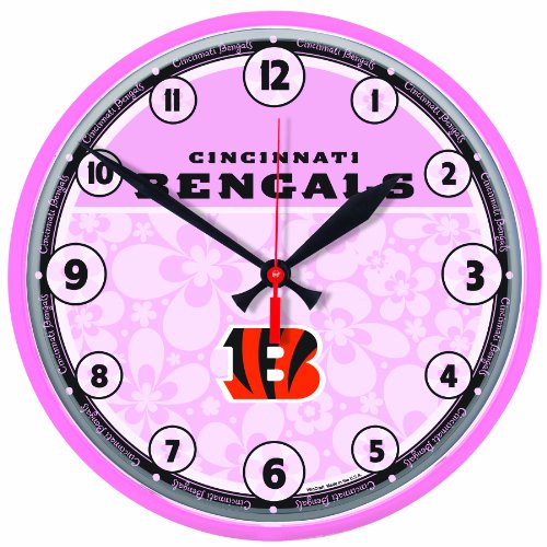 NFL Cincinnati Bengals Round Clock 