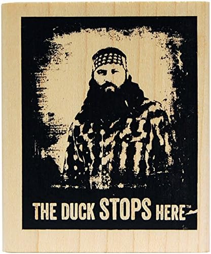 KellyCraft Innovations DC-50091 Duck Commander The Duck Stops Here Wood Mount Stamp