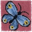 WONDERART LATCH HOOK KIT 12X12-BUTTERFLY