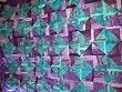 Purple and Teal Diamonds bed quilt
