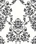 Graham and Brown 18126 Suzanne Wallpaper, White/Black