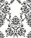 Graham and Brown 18126 Suzanne Wallpaper, White/Black