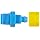 Tefen Fiberglass Polypropylene Compression Tube Fitting, Adapter, Yellow/Blue, Tube OD x BSPT Male