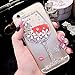 STONG Luxury Glitter Shiny 3D Colorful Diamond Crystal Flowing Colorful Liquid Glass Clear Back Soft Cover Case For Iphone (Red Wine, iphone 6)