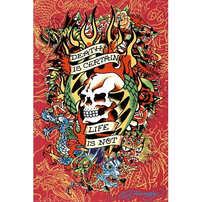 Ed Hardy - Tattoo Poster (2008 Edition - Death Is Certain) (Size: 24 x 36)