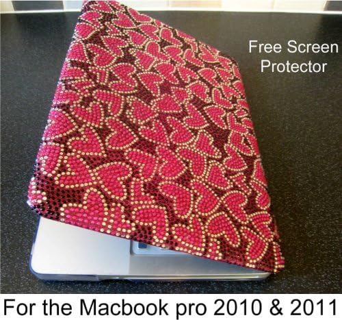 Diamante Bling Cover Macbook Pro 13.3,swarovski Bling Style Diamond Case for 13.3-inch Macbook Pro 2010-2011-2012 Models+Screen Protector