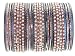 Beachcombers! Event & Wedding Ethnic Glass Indian Bangles Belly Dance Bracelets BoHo Chic Full Size Set Light Purple