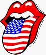 Rolling Stones - USA Flag Tongue - Sticker / Decal (United States of America / American)
