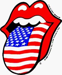 Rolling Stones - USA Flag Tongue - Sticker / Decal (United States of America / American)